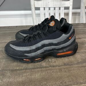 Nike Air Max Black Gray Safety Orange Sneakers Men's Shoe Sz. 11